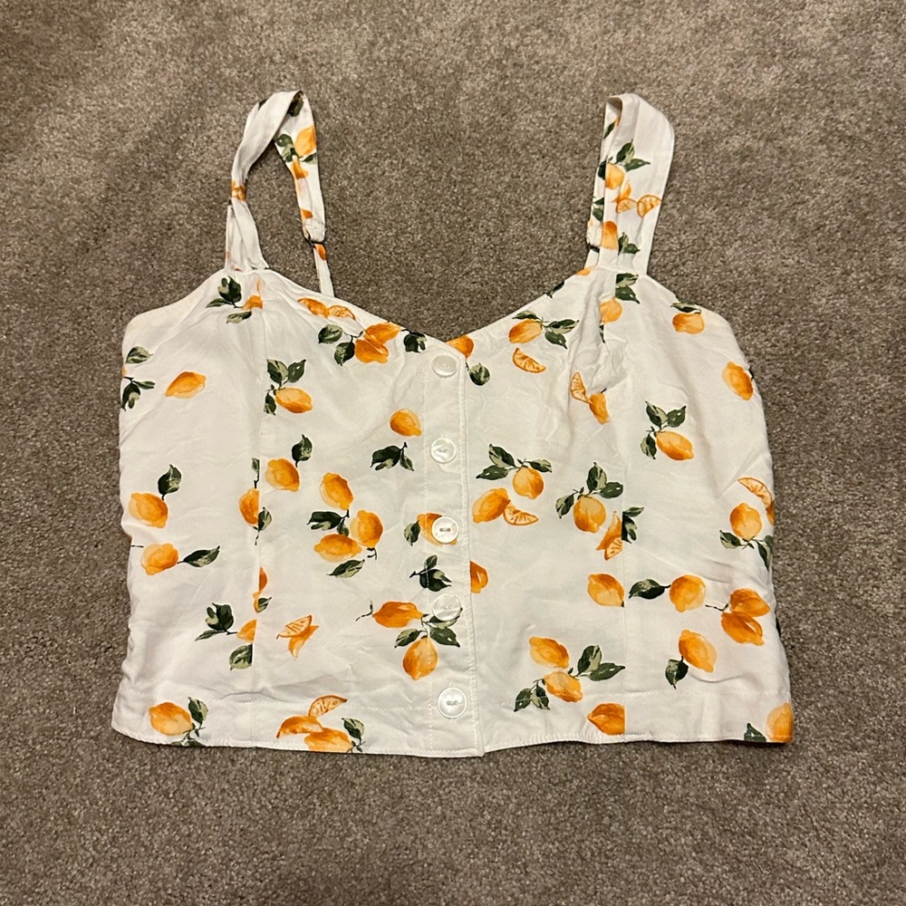 Abercrombie and Fitch Lemon Crop Top